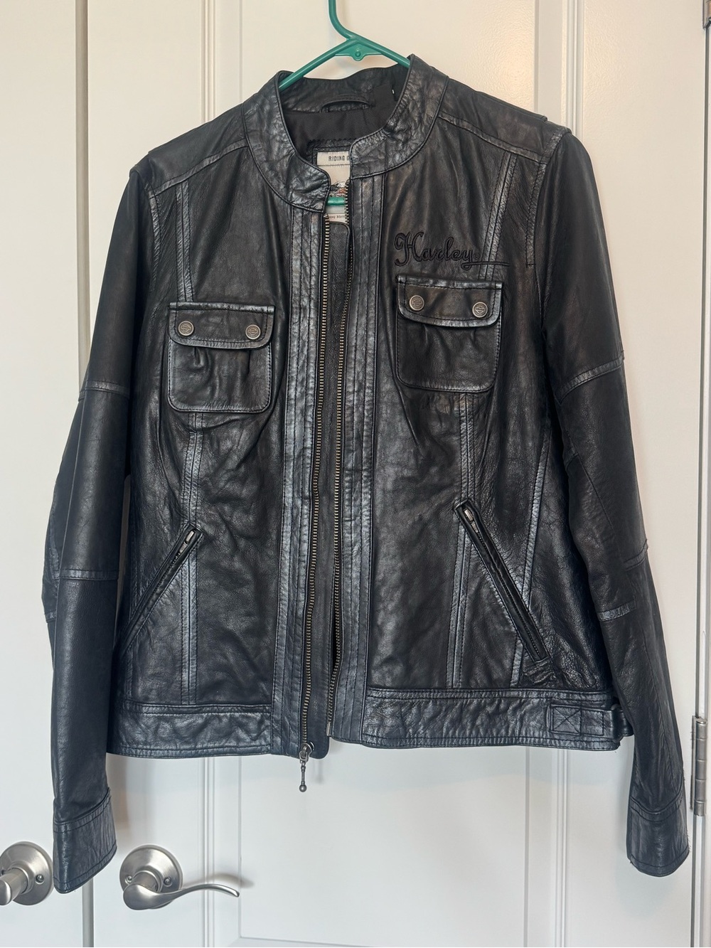 Harley-Davidson Black Leather Zip-Front Women’s Jacket